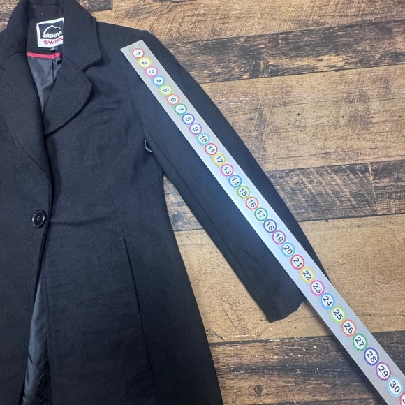 Alpine Swiss Women's Black Wool Blend Coat Style AS707 Parent Size M MSRP - Picture 5 of 9